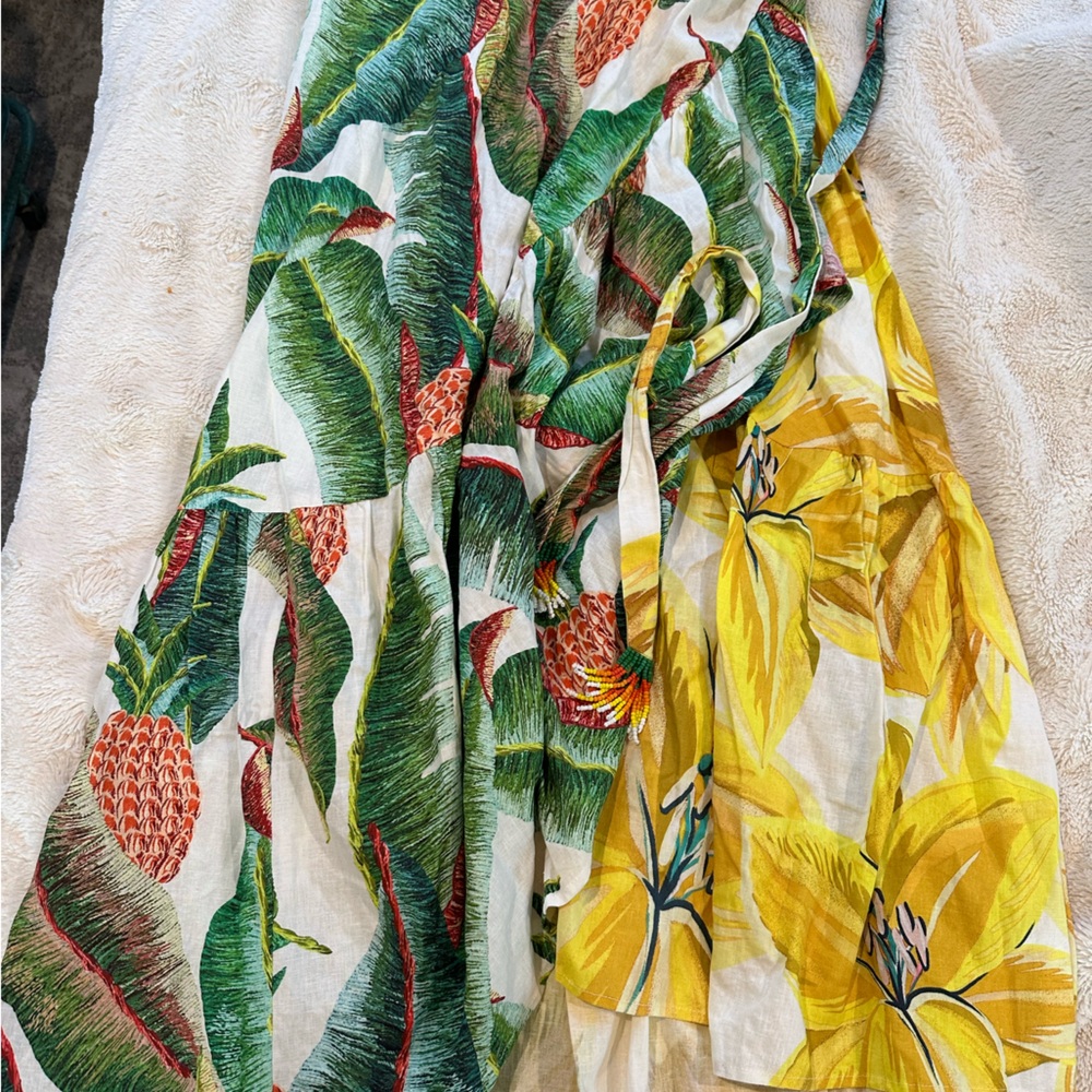 Farm Rio midi wrap skirt